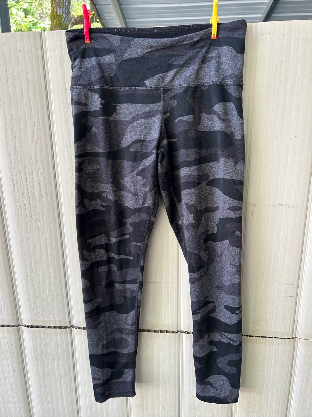 Tuff Athletics Black and Gray Camo Leggings